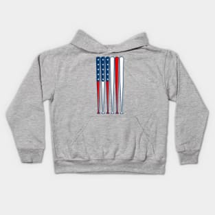 Baseball USA Flag Kids Hoodie